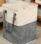 Square Fabric Laundry Basket with Handle, Foldable for Easy Storage, Used for Clothes Sorting and Organizing